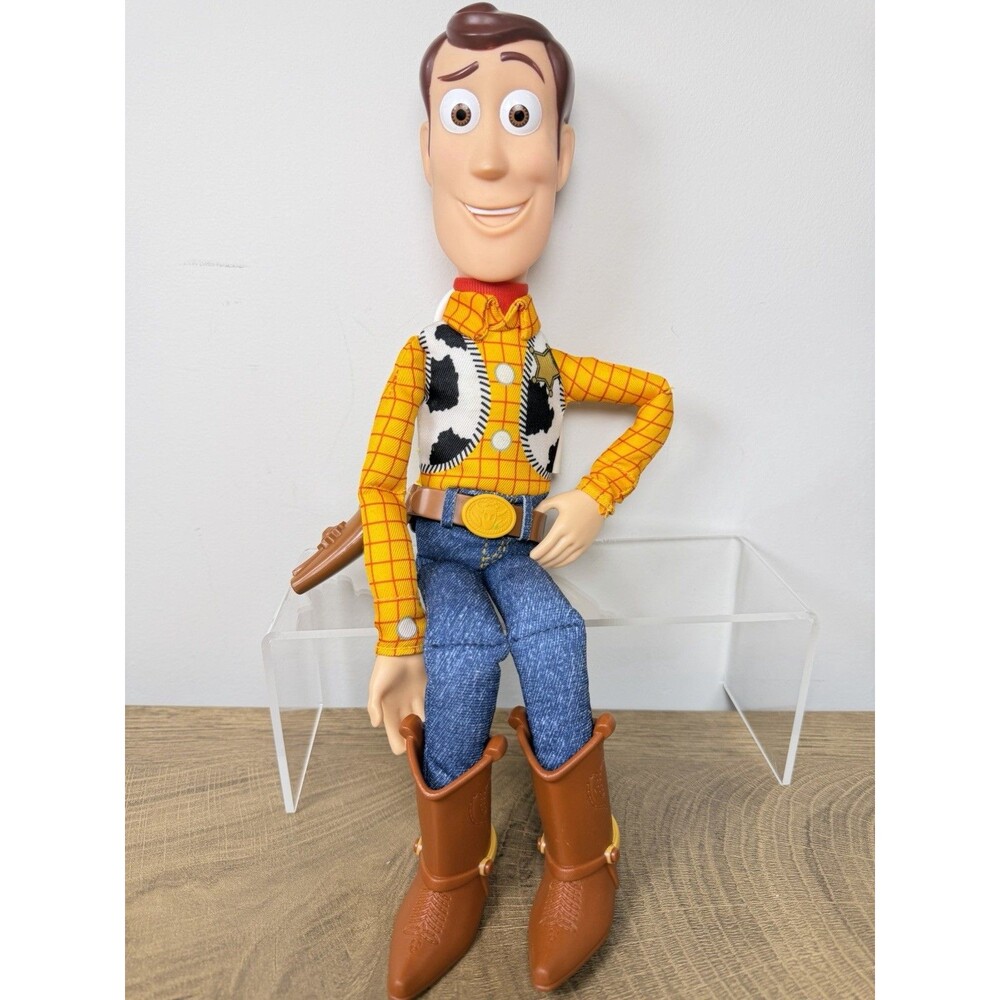 Toy Story Disney Pixar Thinkway Talking Woody Sheriff 15 Inch Pull String